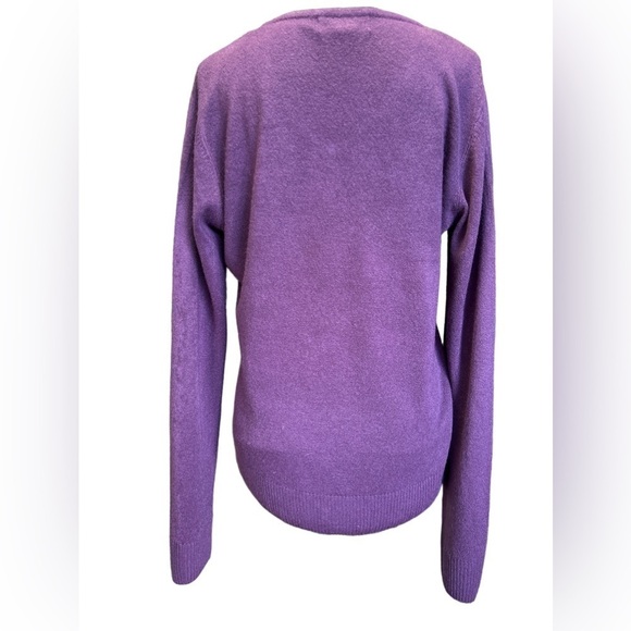 Sweater Tank Top‎ Scarf Set Purple Rhinestone Embellished Knit Outfit - Picture 6 of 8